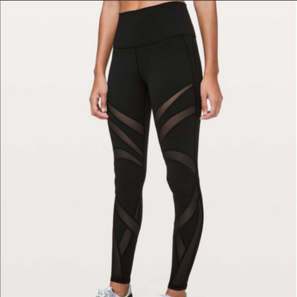 Lululemon Mesh Leggings- Wunder Under Hi-Rise